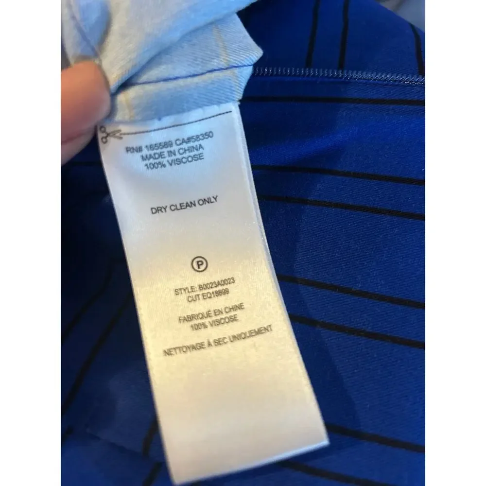 EQUIPMENT Thora Wide Leg Trouser Pant in Surrealist Blue Print Slouchy Size 2 XS
